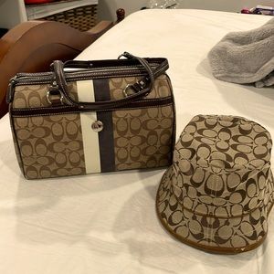 Coach hat for Women and purse.